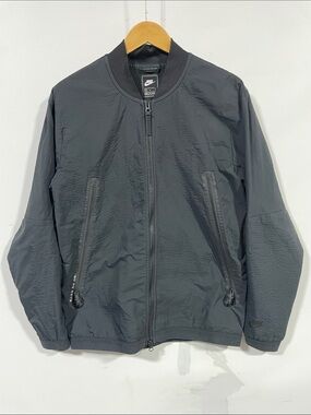 Nike tech fleece Black Men's Bomber Jacket with Zip Pockets